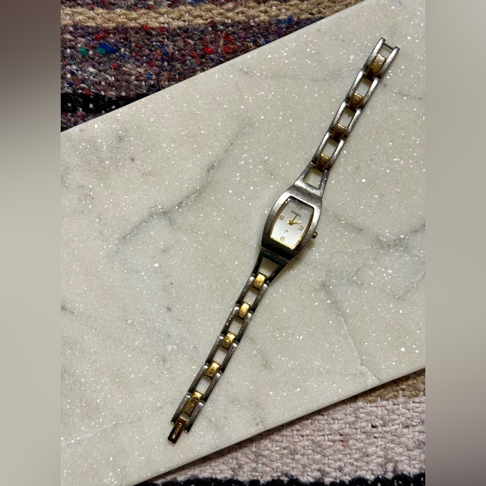 Fossil Gold/ Silver Tone Watch/VINTAGE